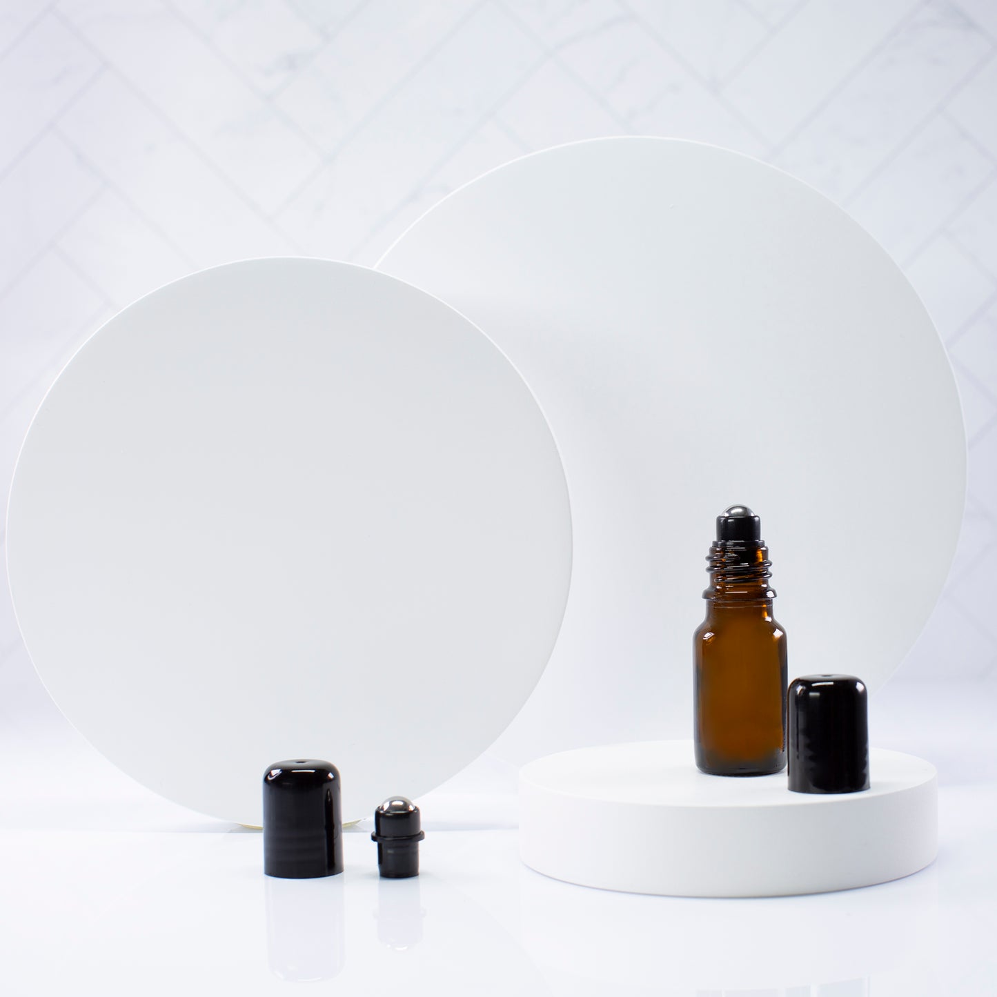 10 ml Amber Essential Oil Bottle with 18mm Roll On Insert