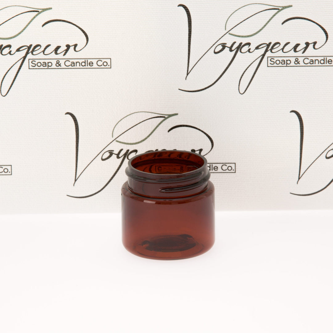 1 oz Amber Straight Sided Jar with No Closure