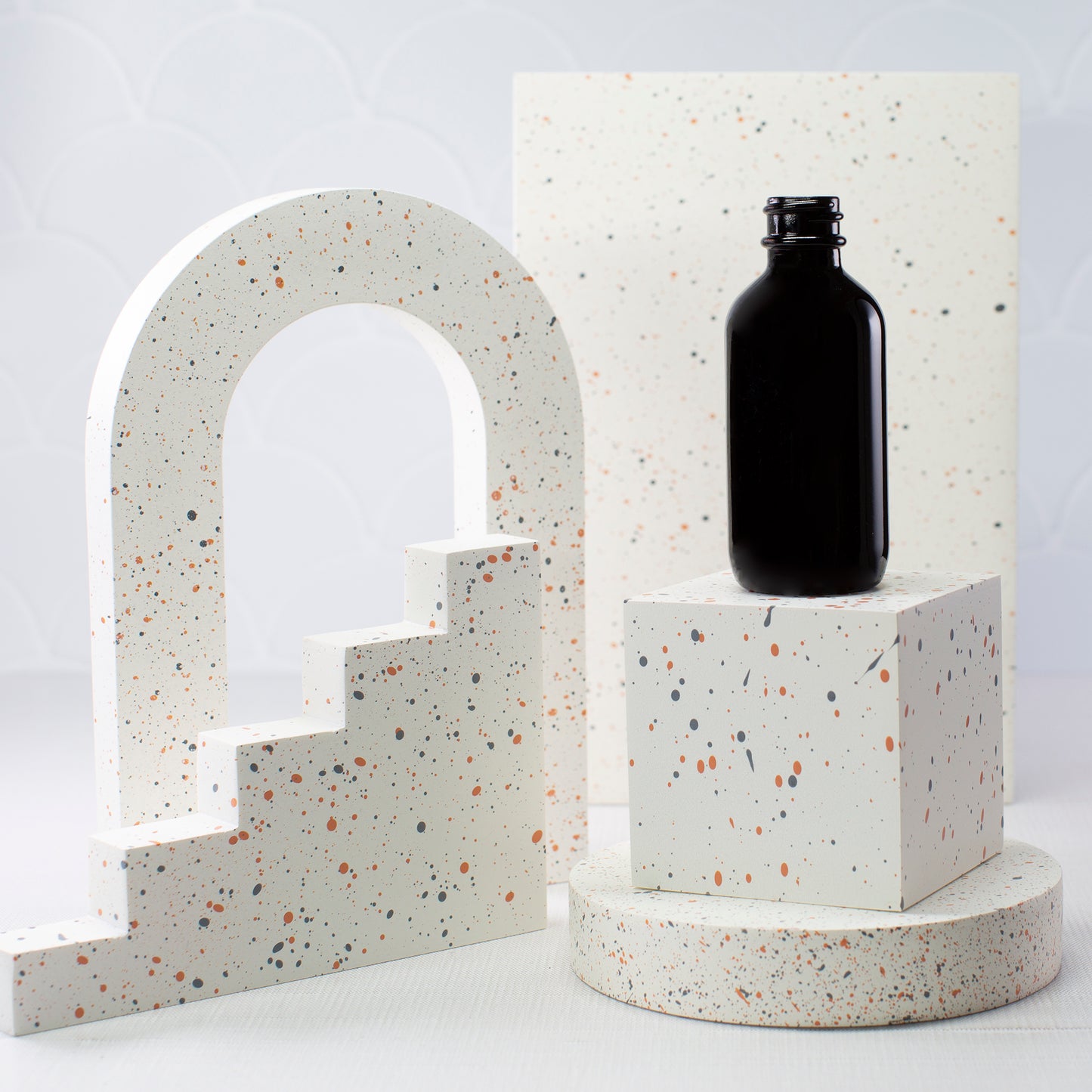 2 oz Black Glass Bottle with 20-400 Neck