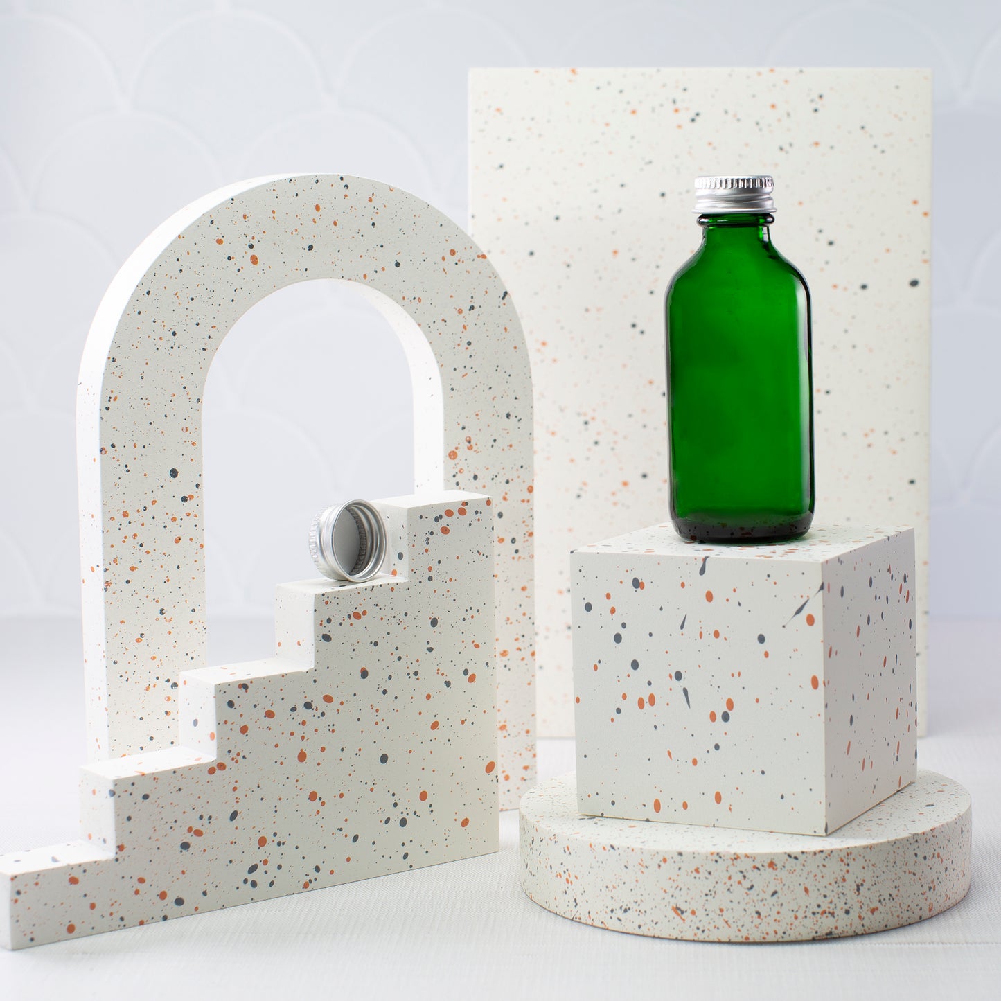 2 oz Green Glass Bottle with 20-400 Aluminum Cap