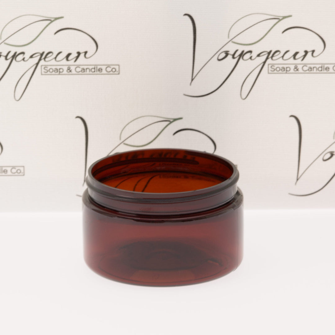 4 oz Amber Shallow Jar with No Closure