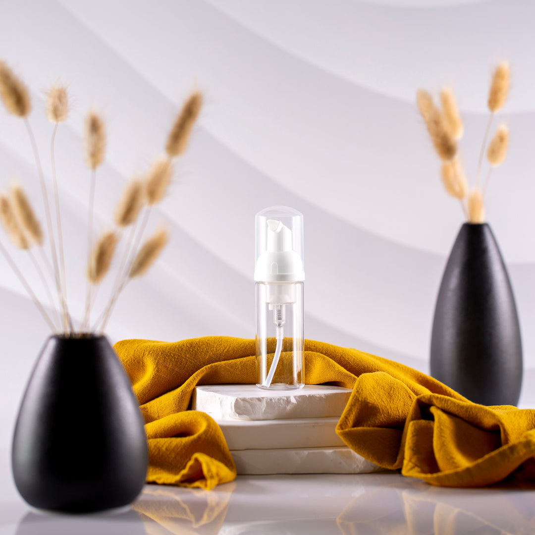 50 ml Clear Foamer Bottle with 30mm White Pump