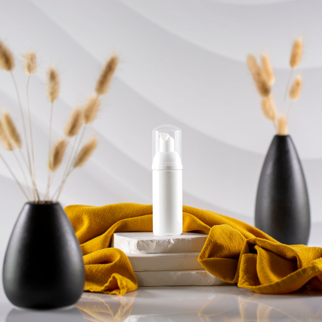 50 ml White Foamer Bottle with 30mm White Pump