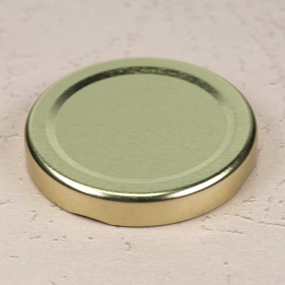 58mm Gold Metal Lug Cap with Plastisol Liner