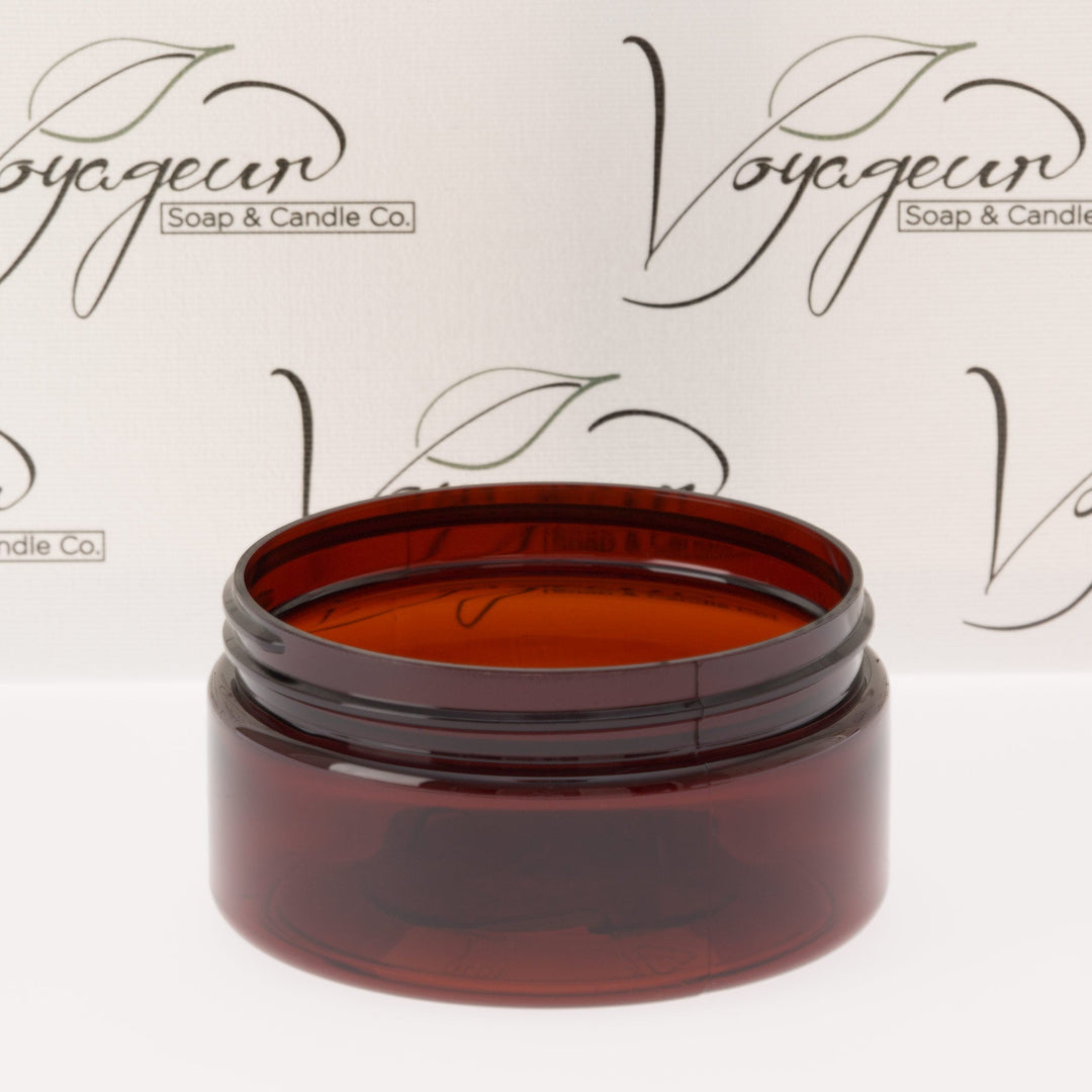 8 oz Amber Shallow Jar with No Closure