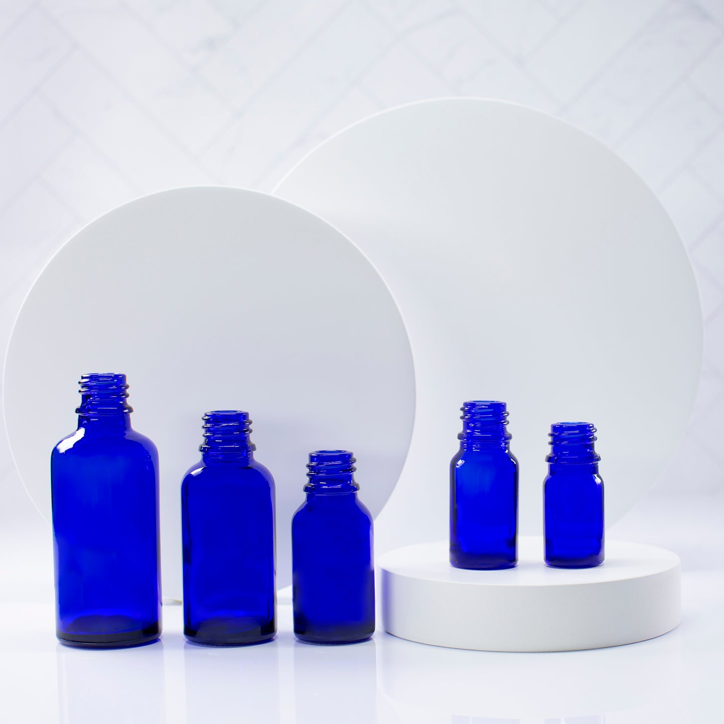 15 ml Blue Glass Essential Oil Bottle without Closure