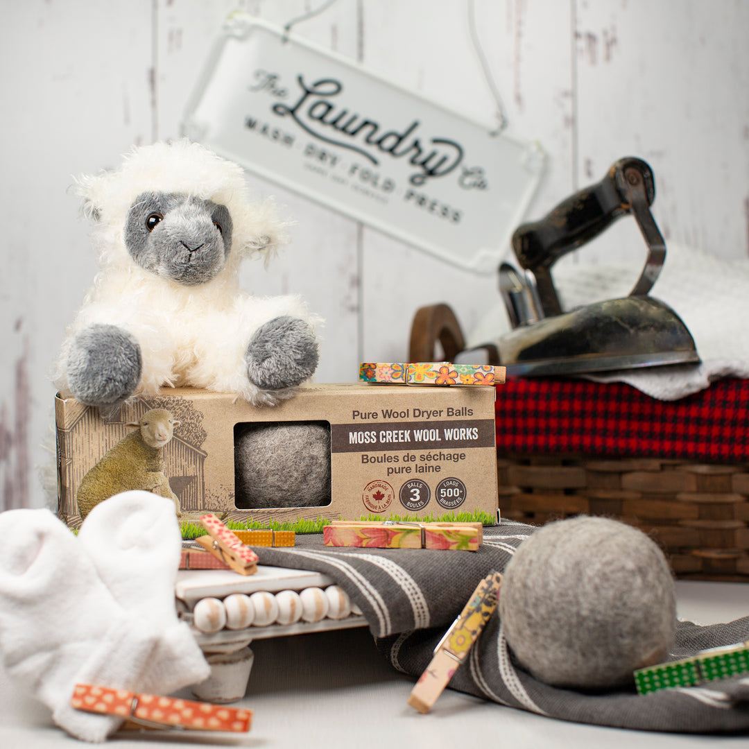 Wool Dryer Balls Barn Box - Grey