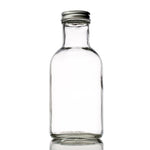12 oz Clear Glass Stout Bottle with 38-400 Aluminum Cap
