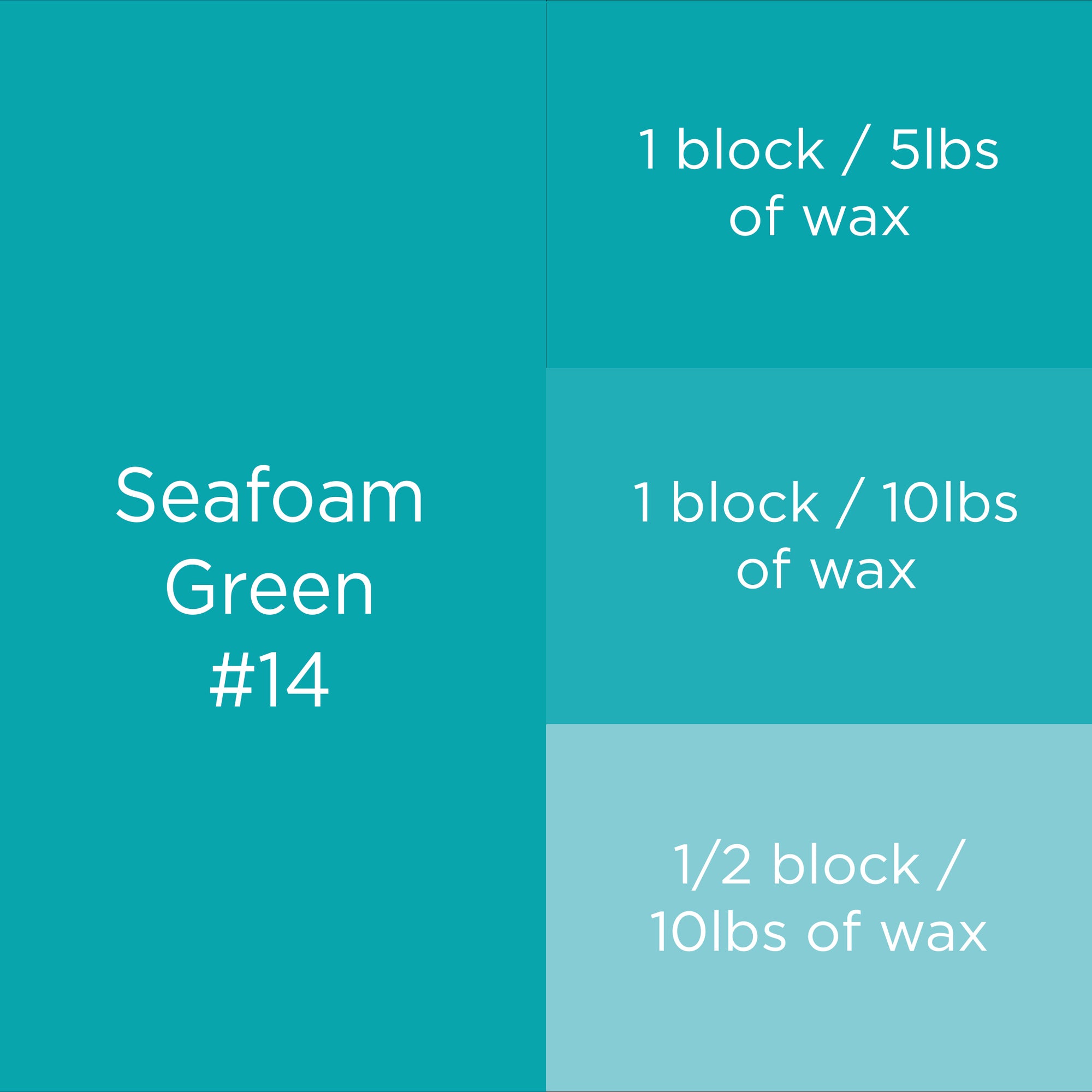 #14 Seafoam Green Candle Dye Block