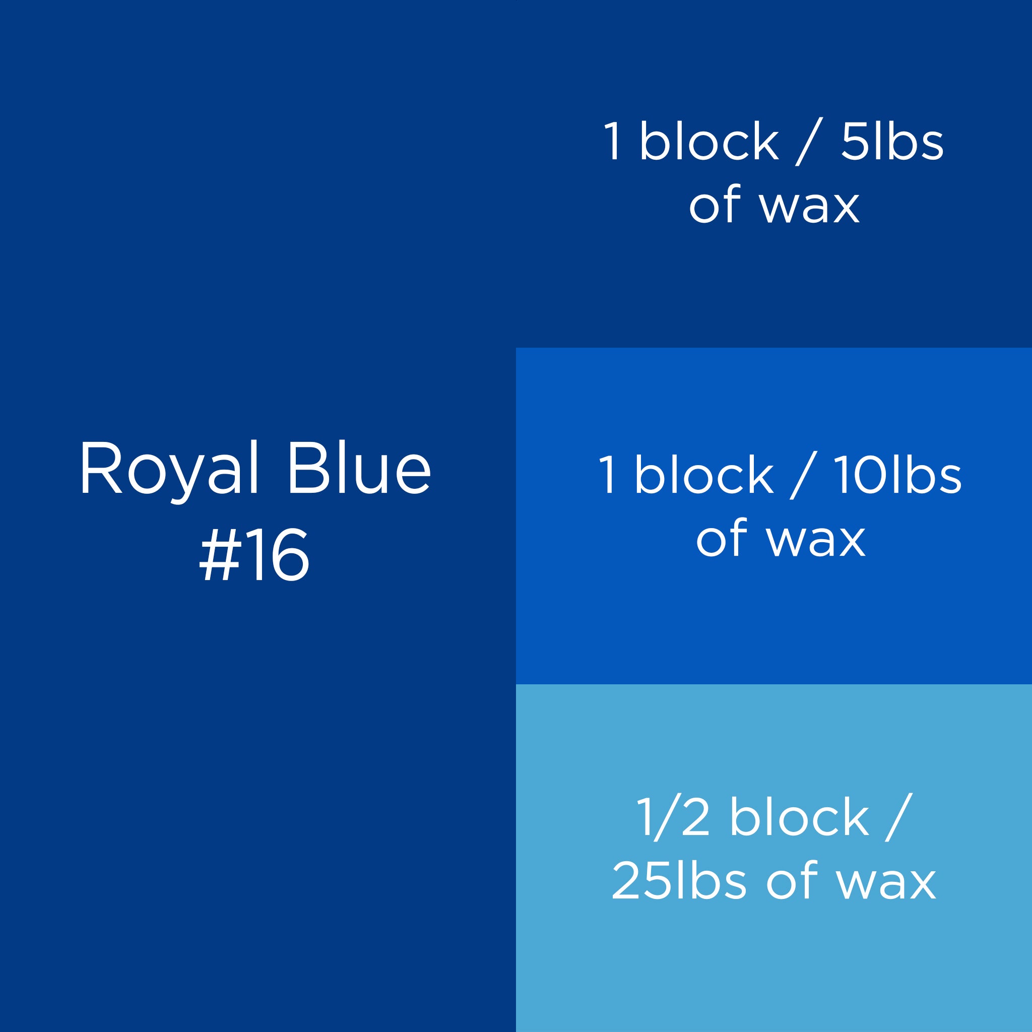 #16 Royal Blue Candle Dye Block