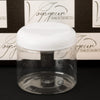 16 oz Clear Straight Sided Jar with White Dome Cap