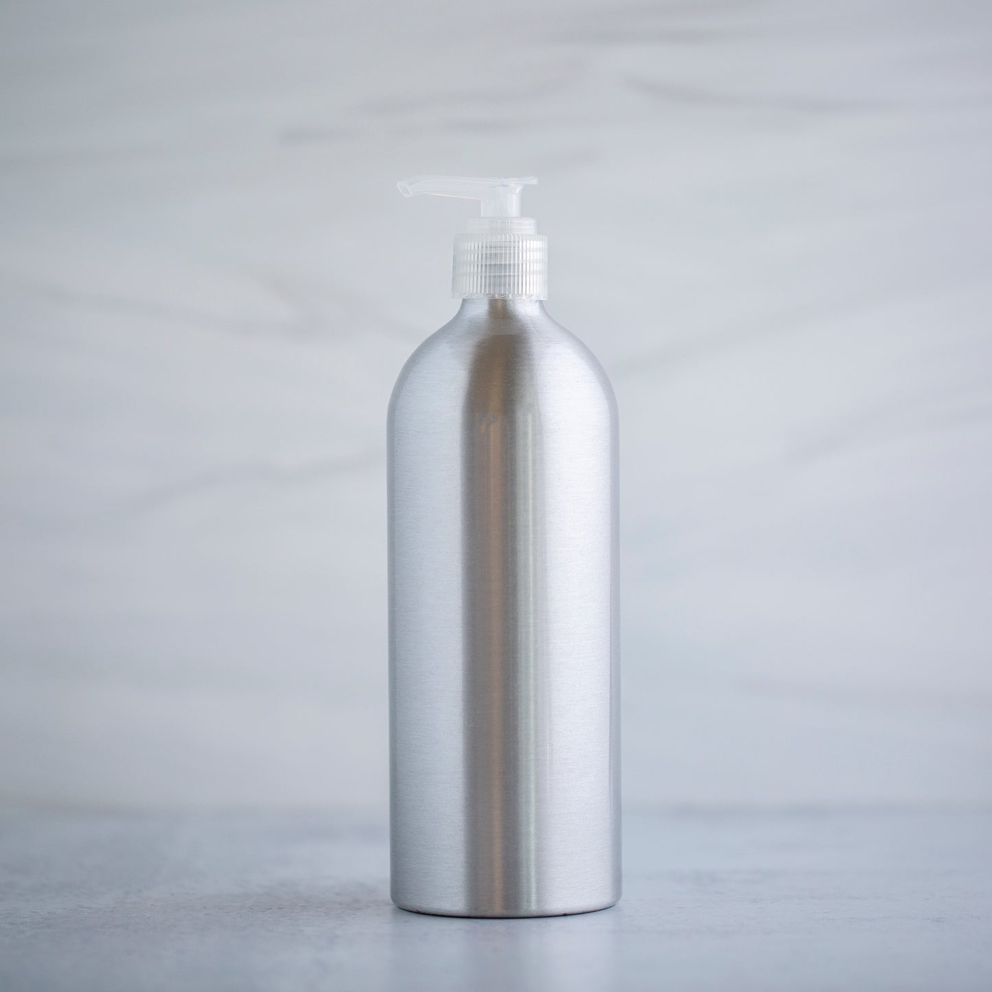 480 ml / 16 oz Aluminum Bottle with 24-410 Natural Lotion Pump