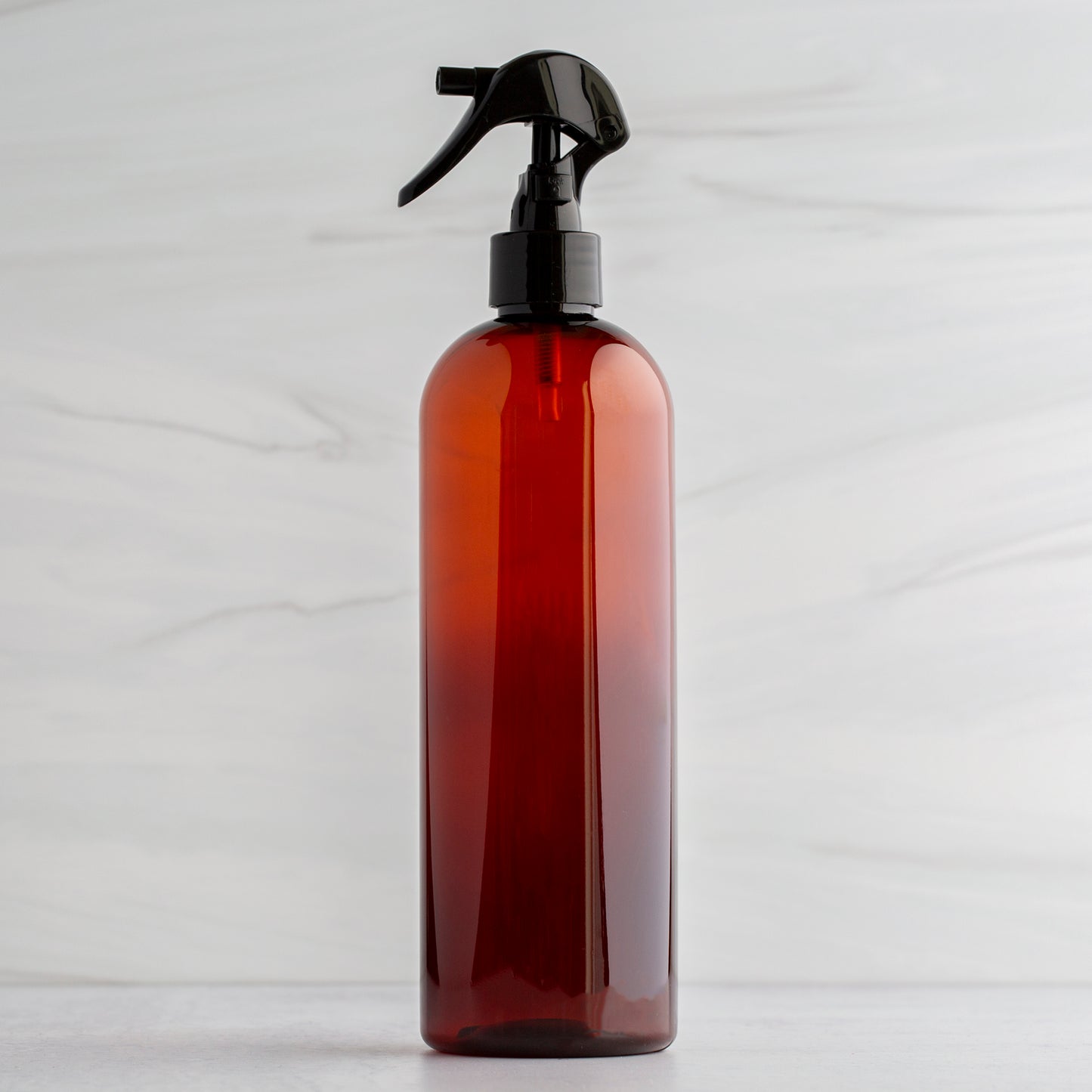 16oz Amber Bullet Bottle with Black Mini Trigger Sprayer