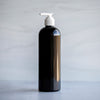 16 oz Black Bullet Bottle with White Pump