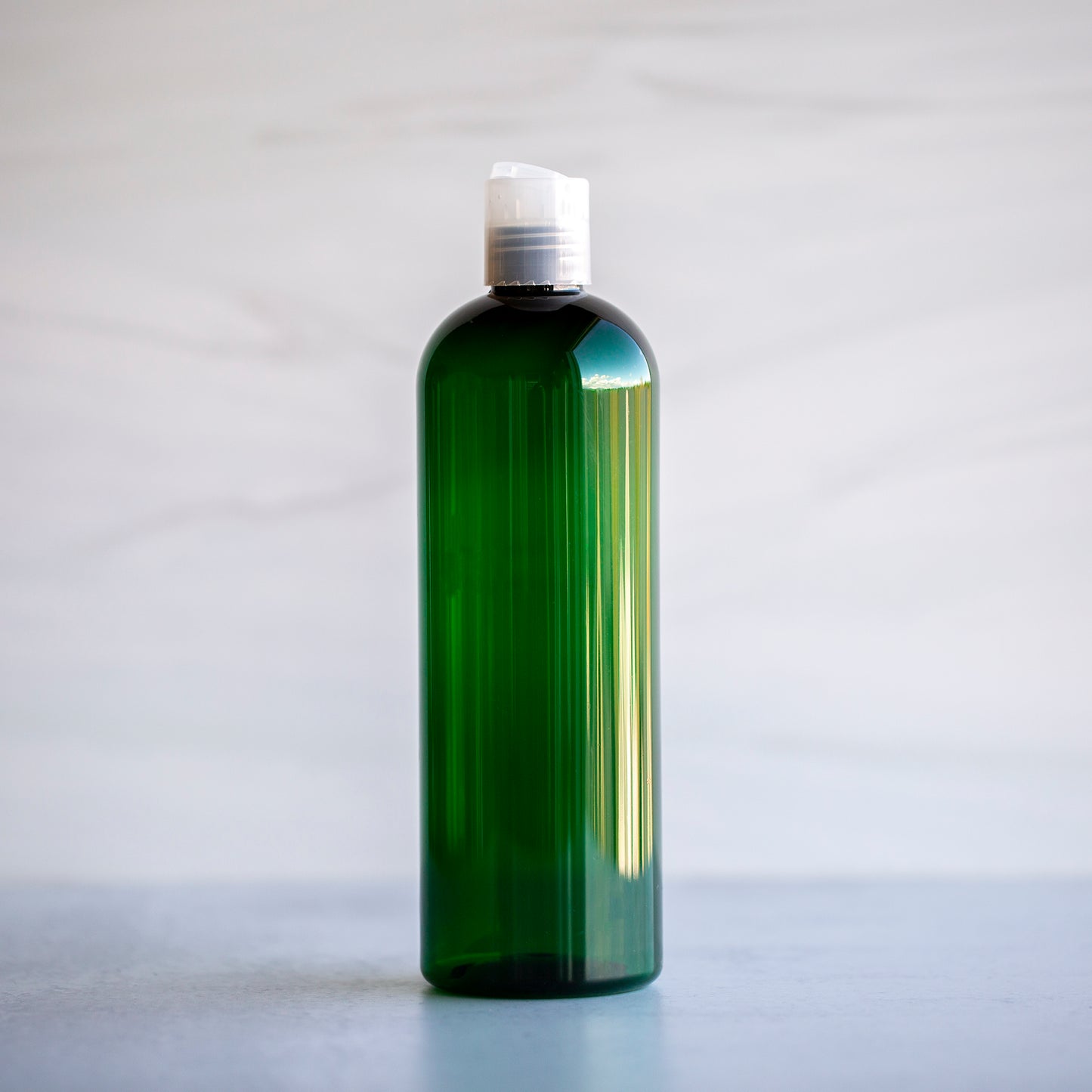 16 oz Green Bullet Bottle with Natural Disc Top Cap