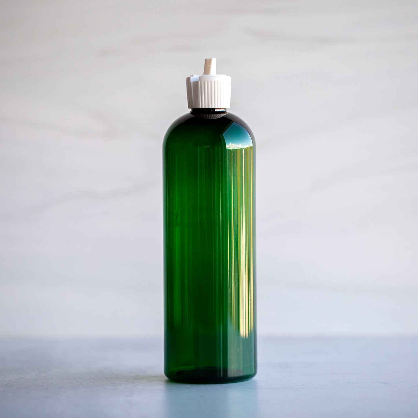 16 oz Green Bullet Bottle with White Turret Cap