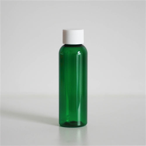 2 oz Green PET Bullet with White Rib Cap