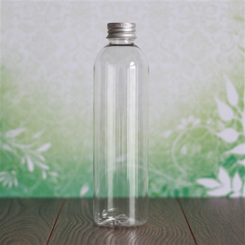 8 oz Clear PET Bullet with Aluminum Cap