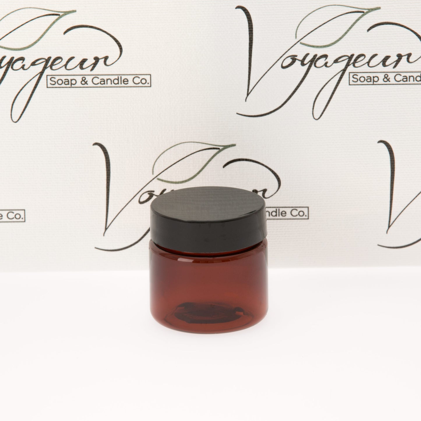 1 oz Amber Straight Sided Jar with Black Flat Gloss Smooth Cap