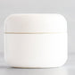 1 oz White Round Base Plastic Jar with White Dome Cap