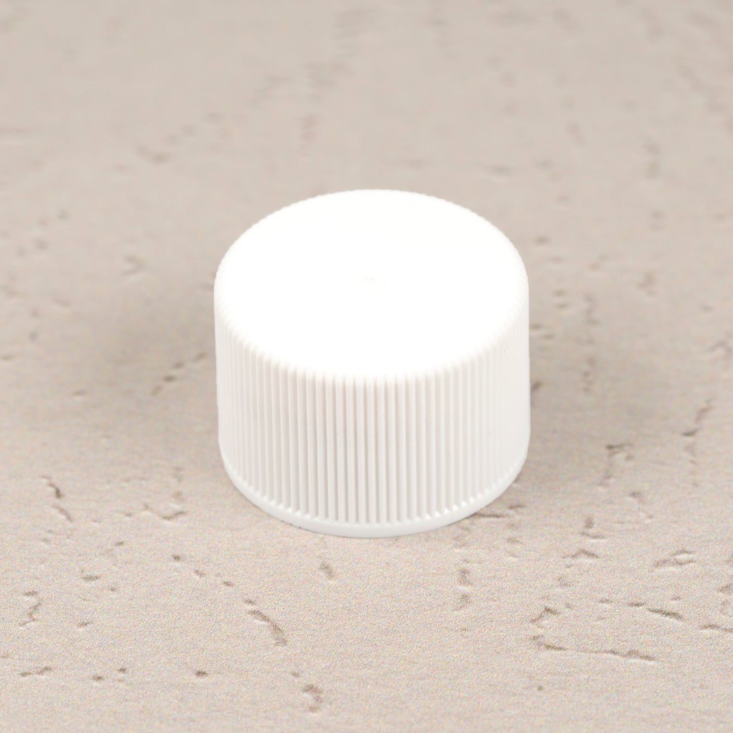 24-410 White Ribbed Screw Cap