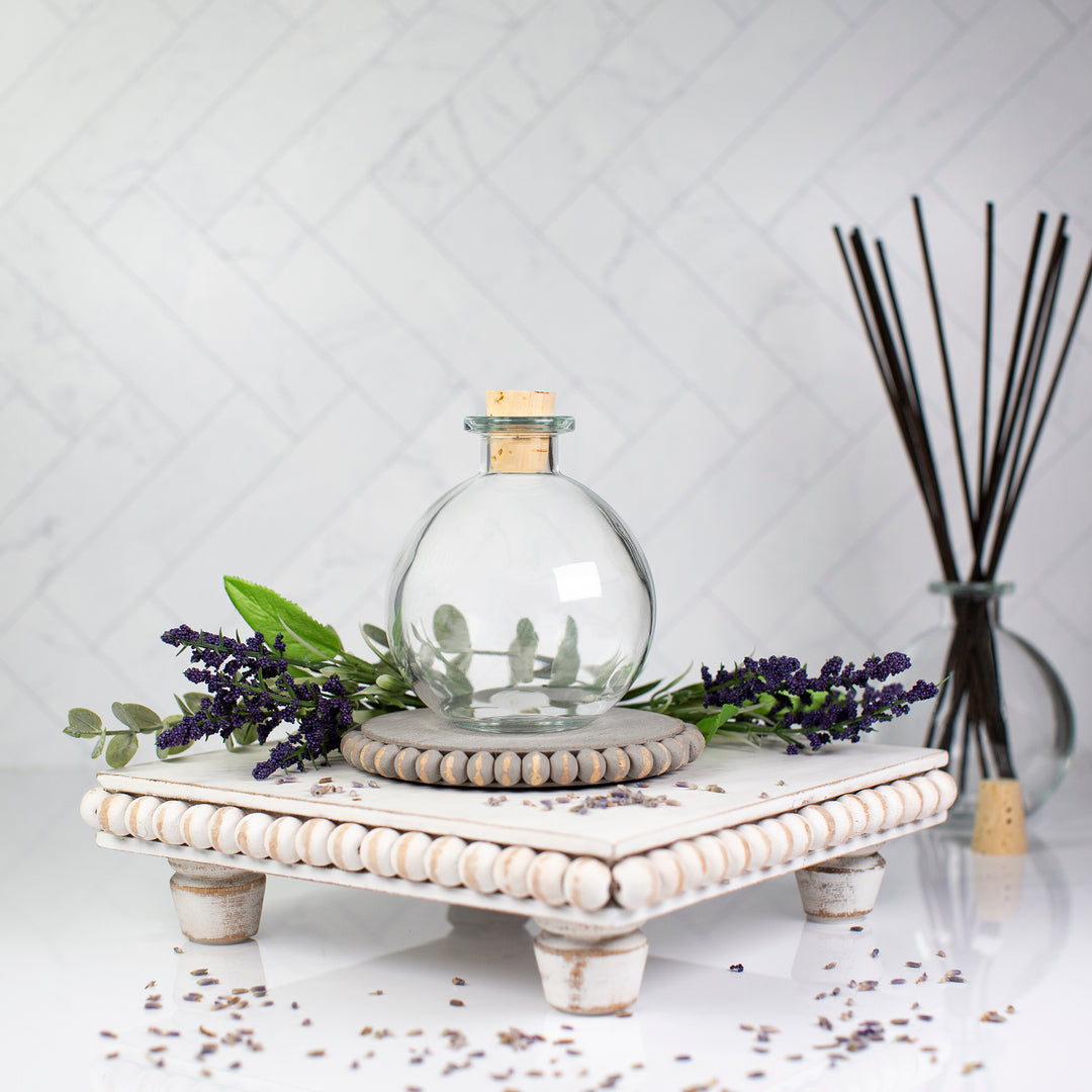 250 ml Clear Glass Round Bottle with Cork Lid