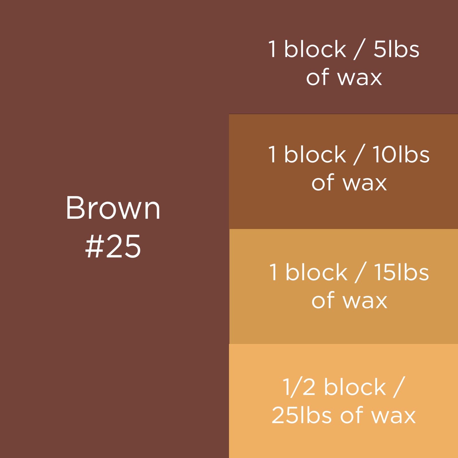 #25 Brown Candle Dye Block