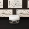 2 oz Clear Shallow Jar with White Dome Cap