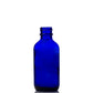 2 oz Blue Glass Boston Round Bottle with 20-400 Neck