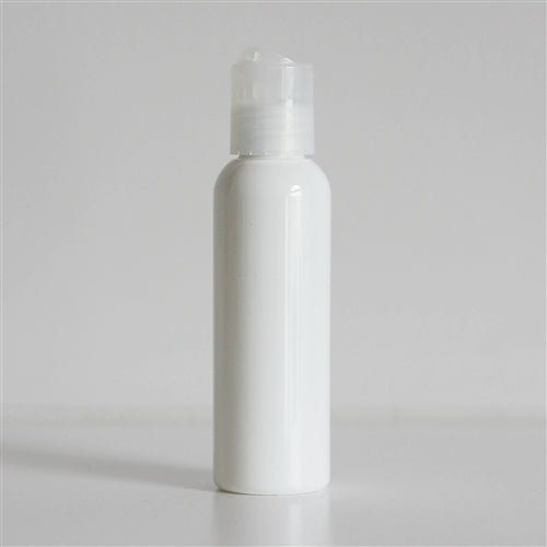 2 oz White Bullet Bottle with Disc Cap - Natural