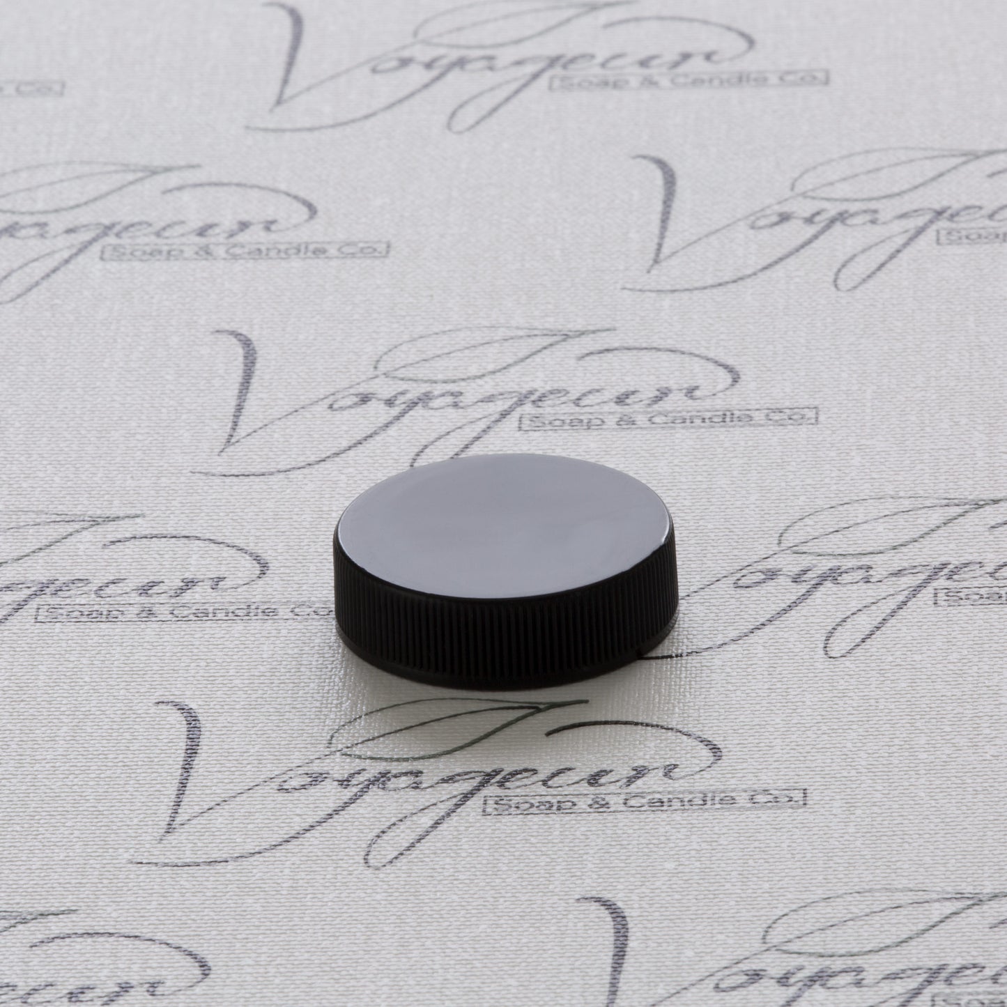 38-400 Black Ribbed Screw Cap