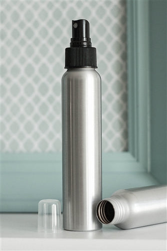 4oz / 120ml Aluminum Bottle with Mister - Black