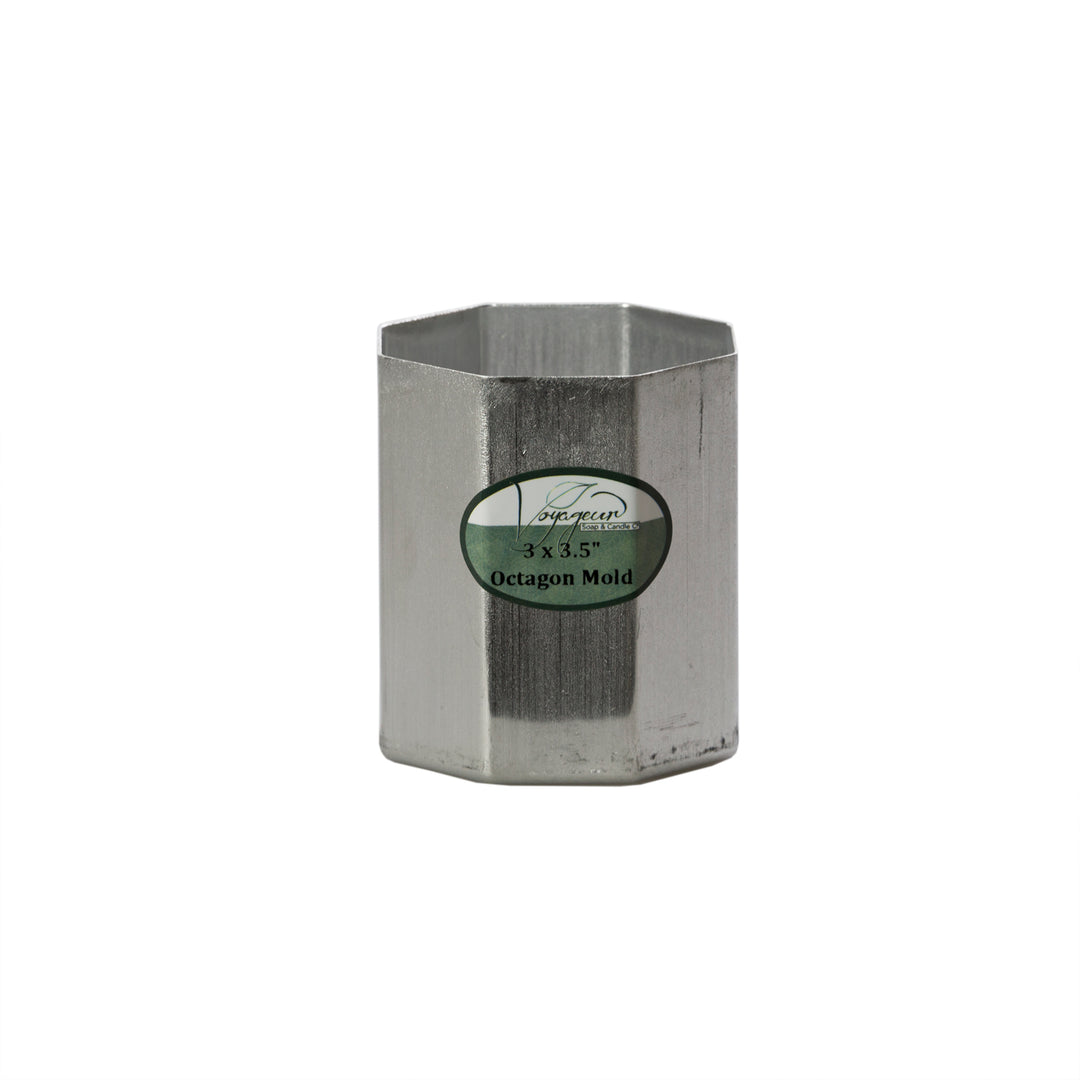 Octagon Metal Candle Mold 3" x 3.5"