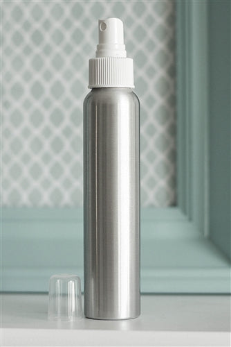 4oz / 120 ml Aluminum Bottle with Mister - White
