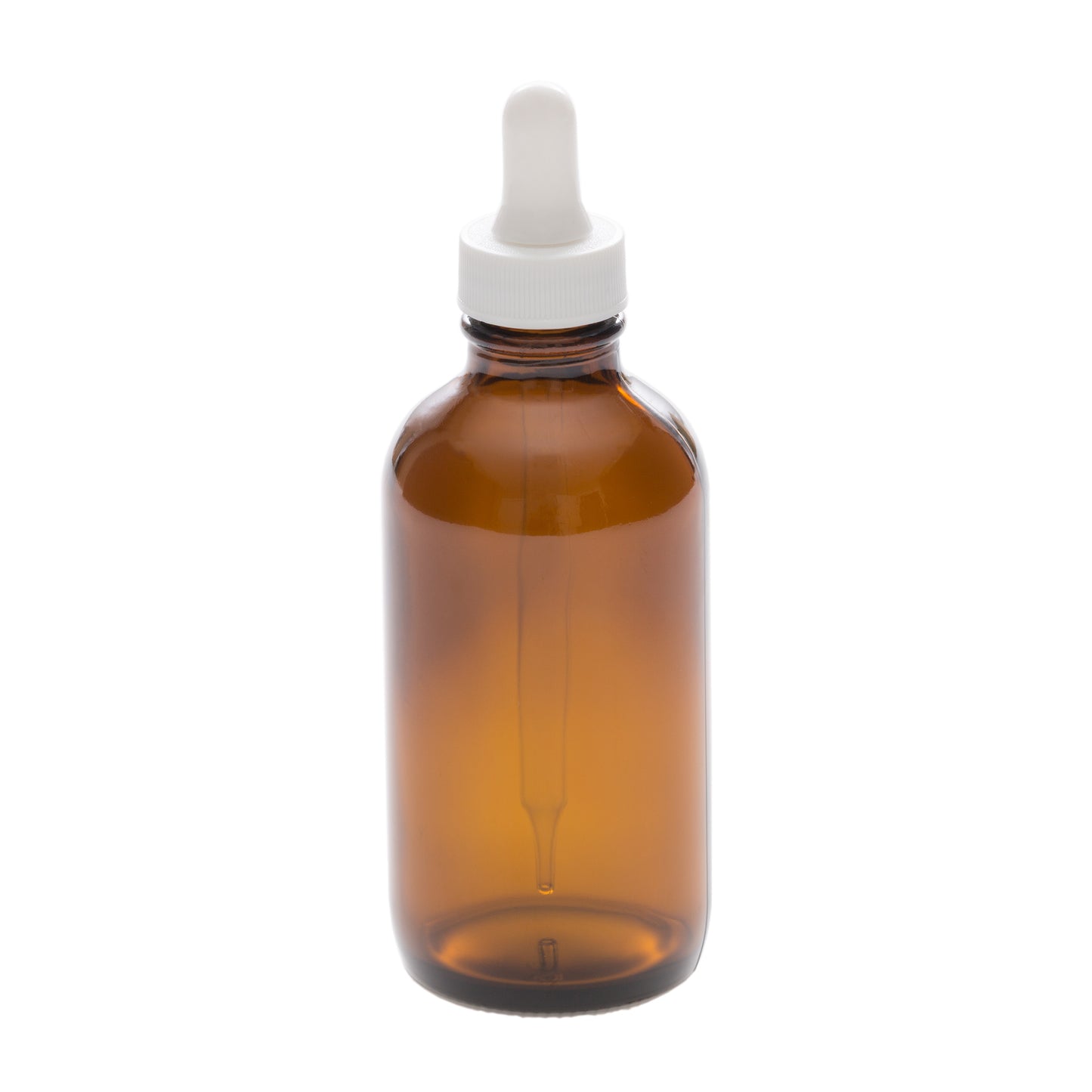4 oz Amber Glass Bottle with 22-400 White Glass Tube Dropper