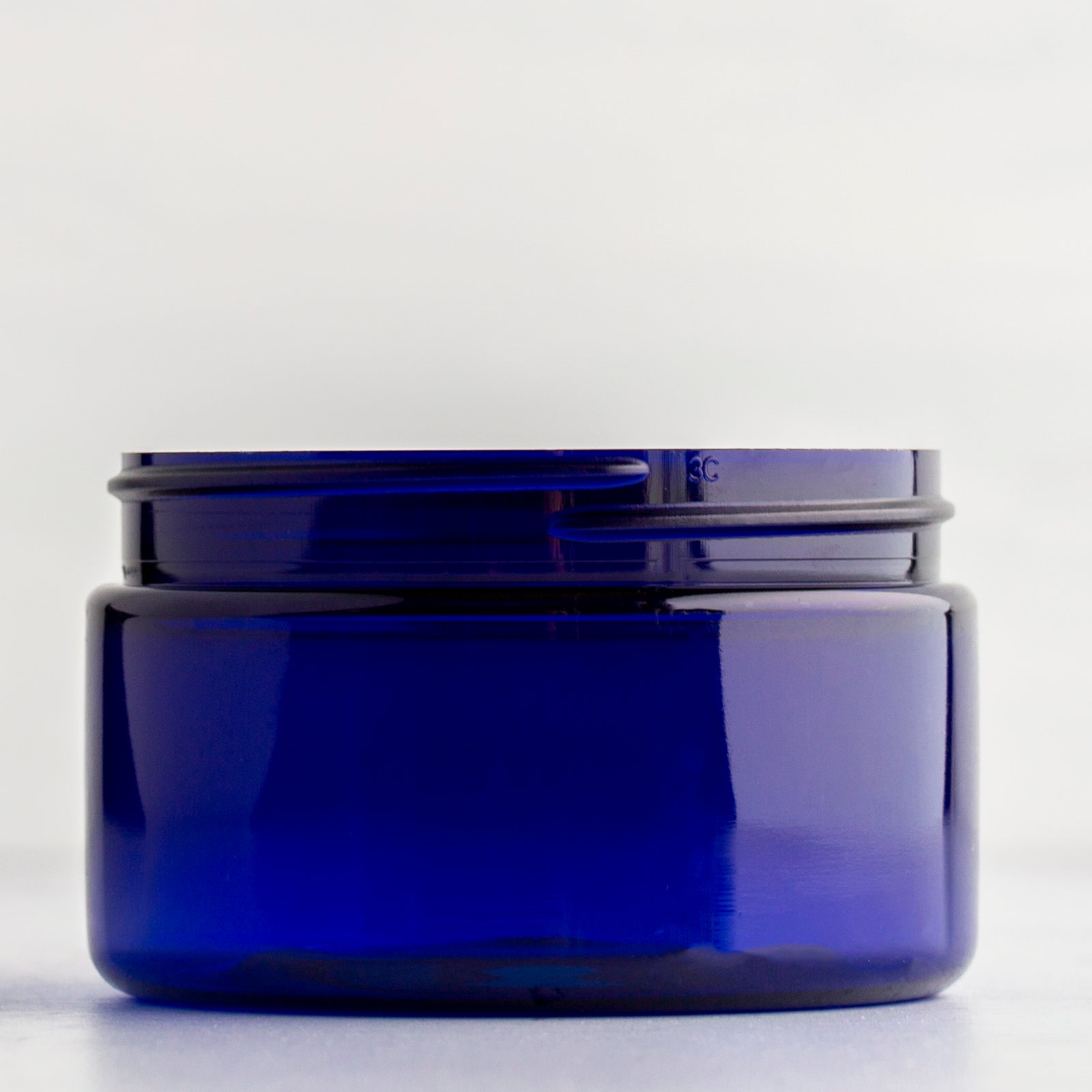 4 oz Blue Shallow Plastic Jar