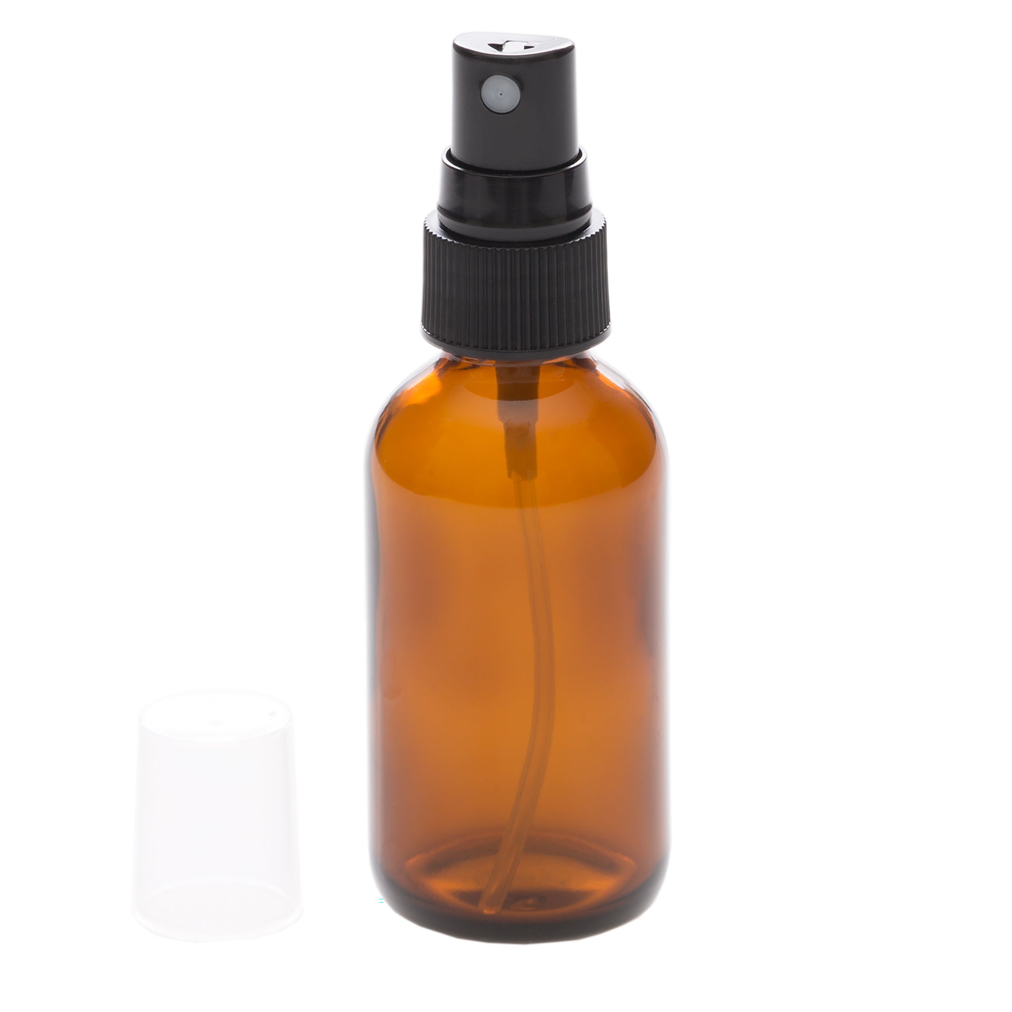 50 ml Amber Glass Bottle with 20-400 Black Fine Mist Sprayer