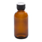 50 ml Amber Glass Bottle with 20-400 Black Phenolic Cap