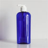8 oz Blue PET Cosmo Oval with Pump - White