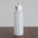 120 ml Natural HDPE Cylinder with White Turret Cap