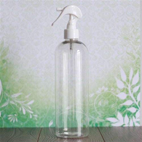 Clear PET Bullet with Mini Trigger Mister - White - 16 oz