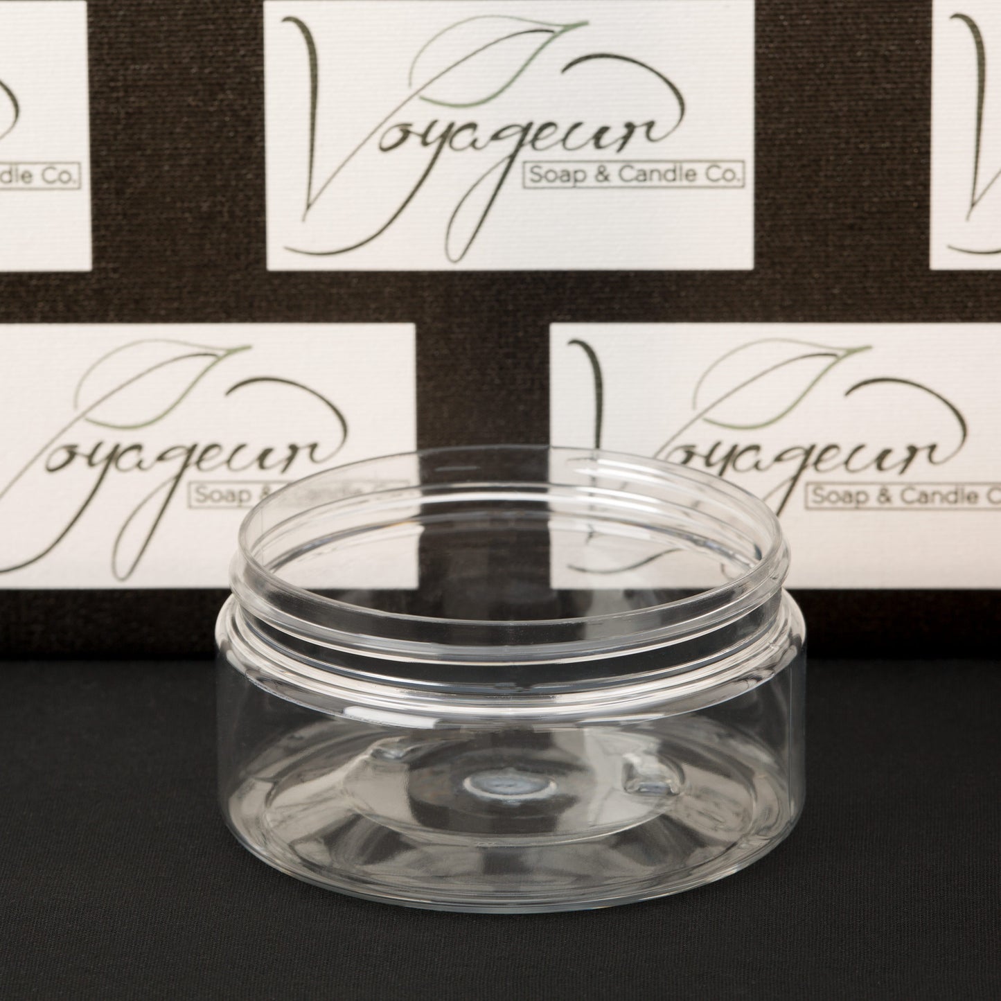 8 oz Clear Shallow Jar with No Closure