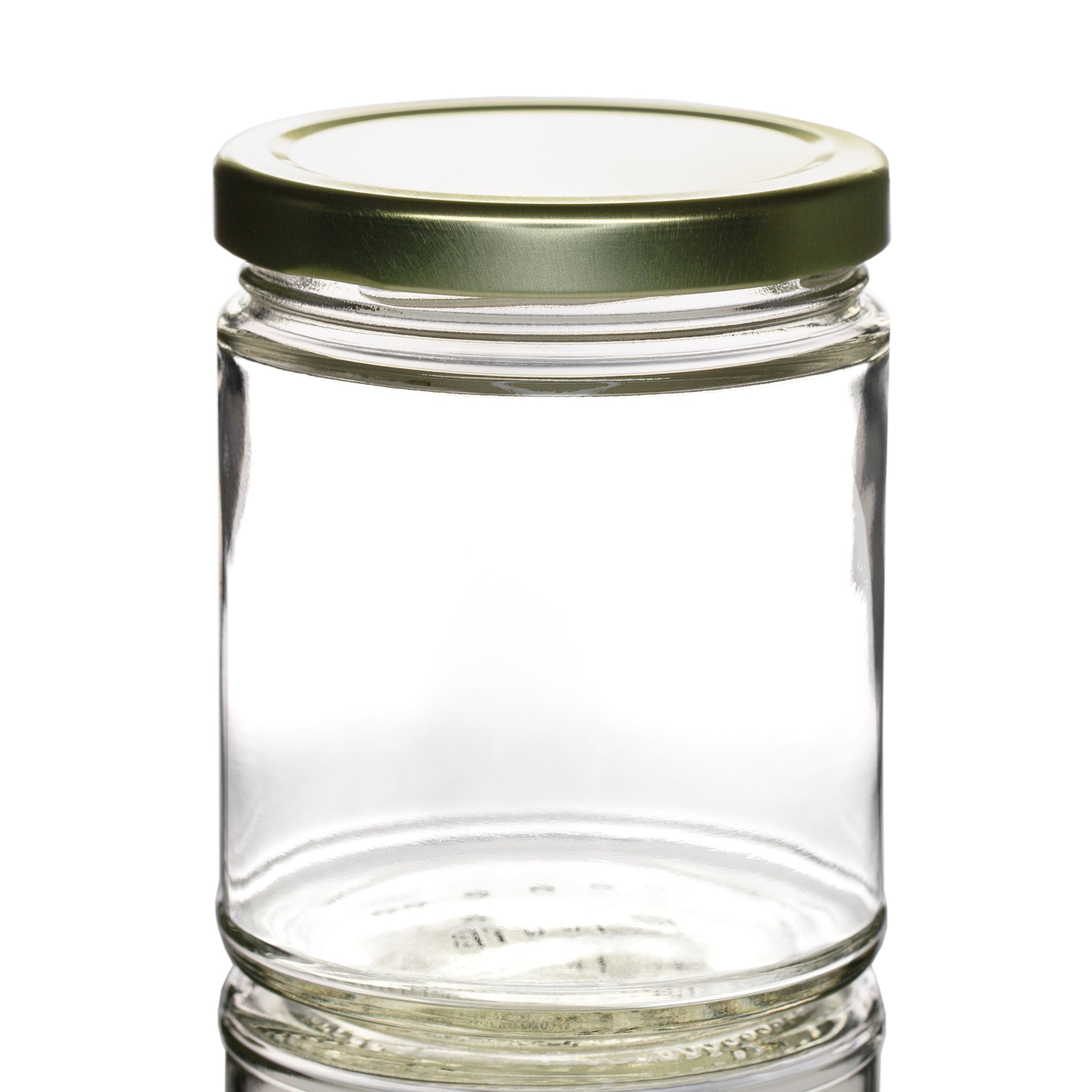 12 oz Clear Glass Jar 70-2035 Lug Neck Finish, Round Base