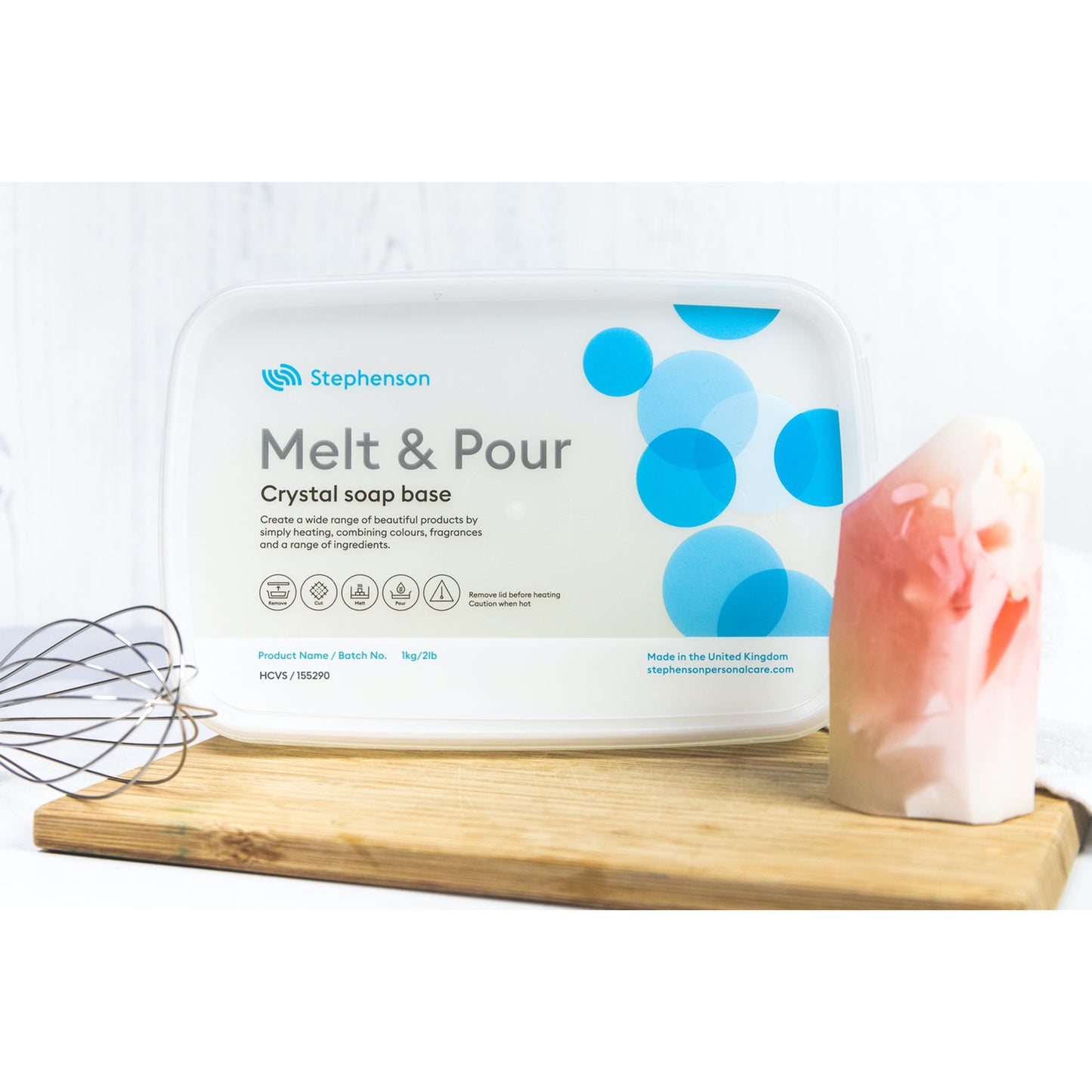 Stephenson Crystal High Clarity Vanilla Stable Melt & Pour Soap Base