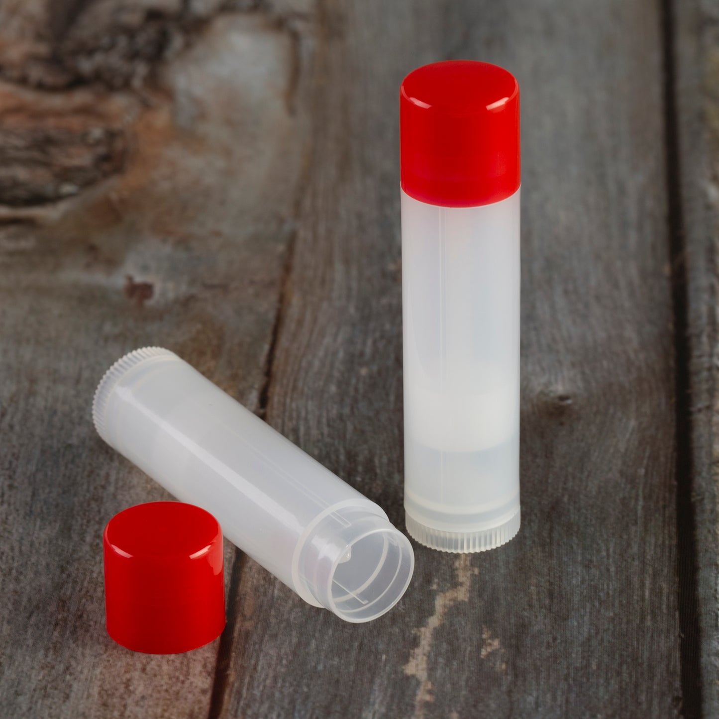 natural lip balm tube red cap