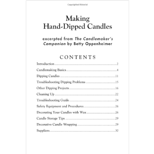 Making Hand Dipped Candles - Bulletin Book