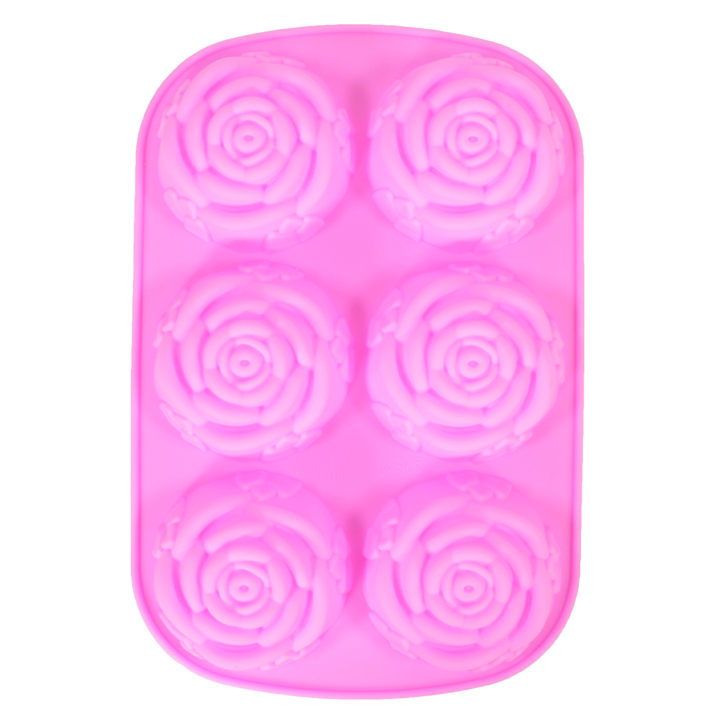 Rose with Leaves Silicone Soap Mold