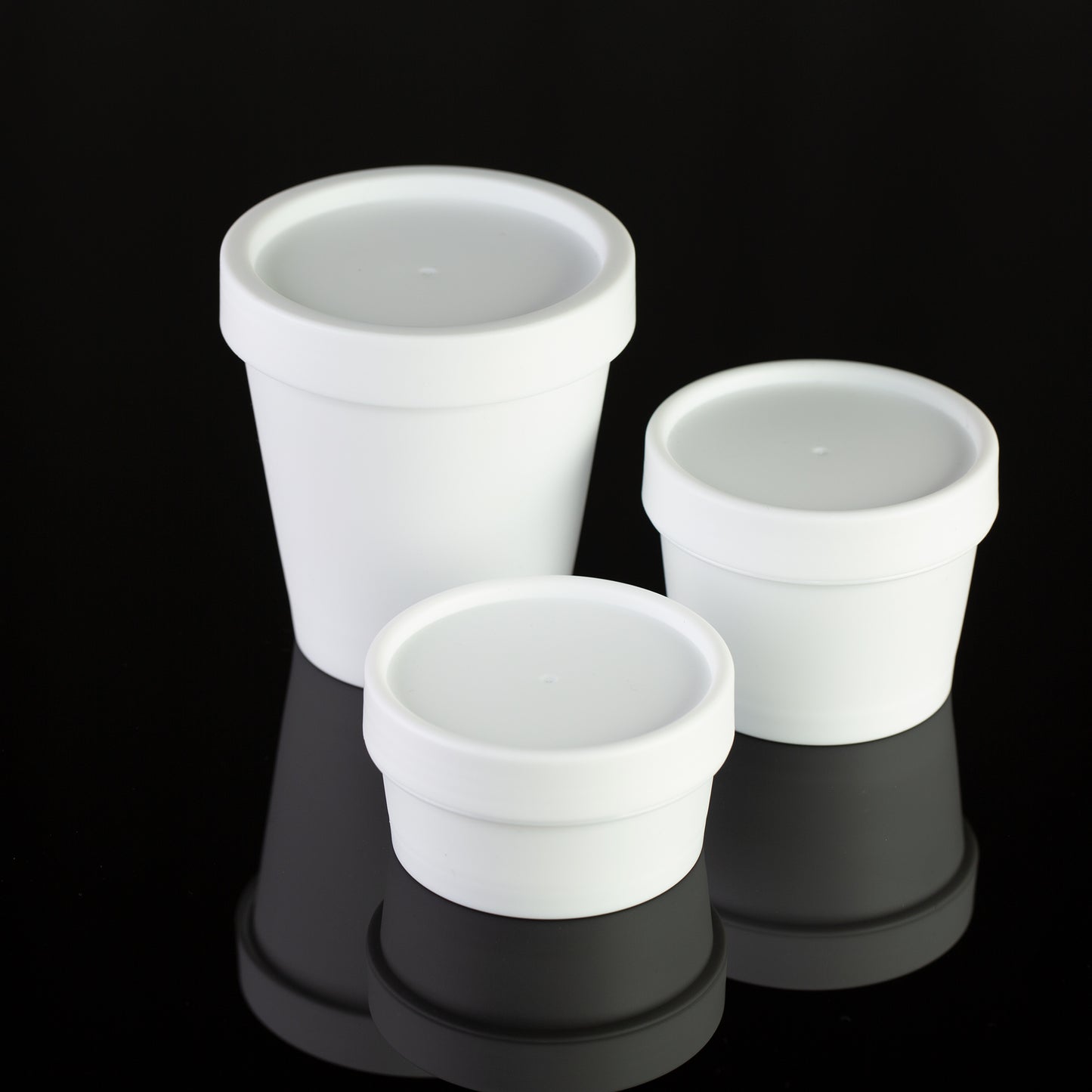 1.7oz (50ml) White Cosmetic Pot with Lid