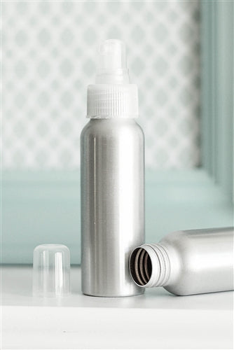 2.7 oz / 80 ml Aluminum Bottle with Mister - Natural