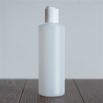250 ml Natural HDPE Cylinder with Disc Cap - White